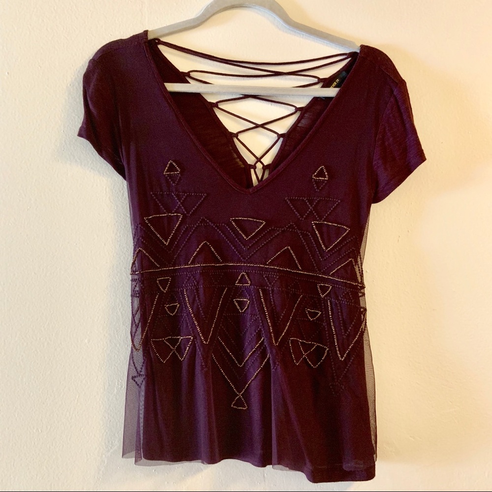 Forever21 Embroidered Top